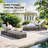Hayossy 2-Piece Outdoor Chaise Lounge Set With 5" Thick Cushion And Side Table, All-Weather Wicker Patio Recliner-1811699005