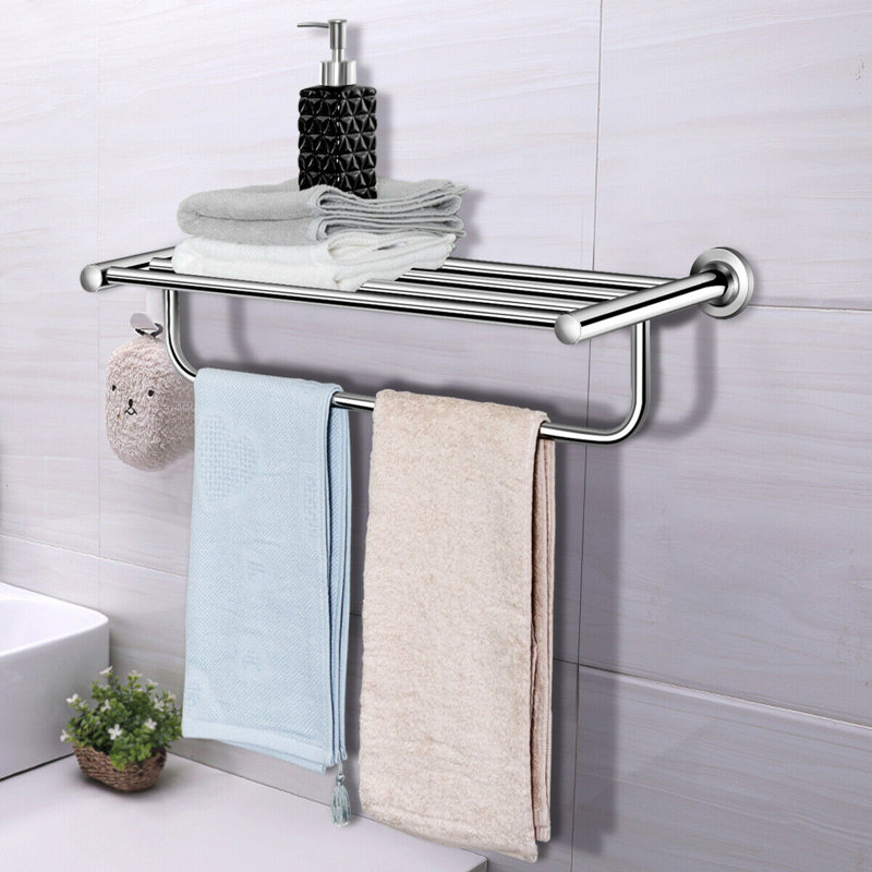 Porte-serviettes mural en acier inoxydable