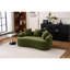 Canapé à compression, canapé courbé de style moderne pour petits espaces et appartements, chenille 30D sans assemblage, 3 coussins décoratifs. Vert.