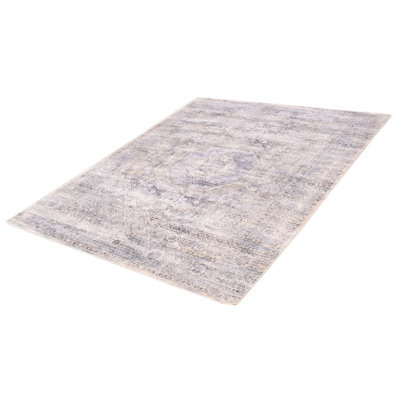 Tapis bleu ardoise unique 7 pi 9 po x 9 pi 10 po One-of-a-Kind