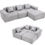 Gris modulaire avec méridienne - Polyvalent pour les espaces de vie Couchers profonds et espace confortable faisant face à la droite-361853527