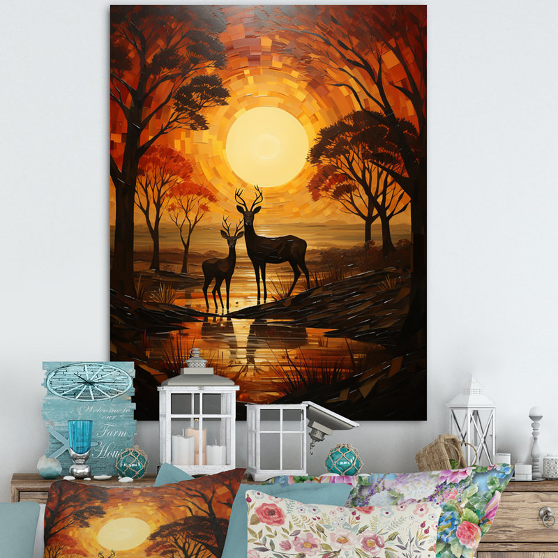 Letonya African Savannah Symphony IV, H 32 po x l 16 po x P 1 po, Toile tendue