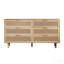 Armoire de rangement en rotin 6 tiroirs - Naturel