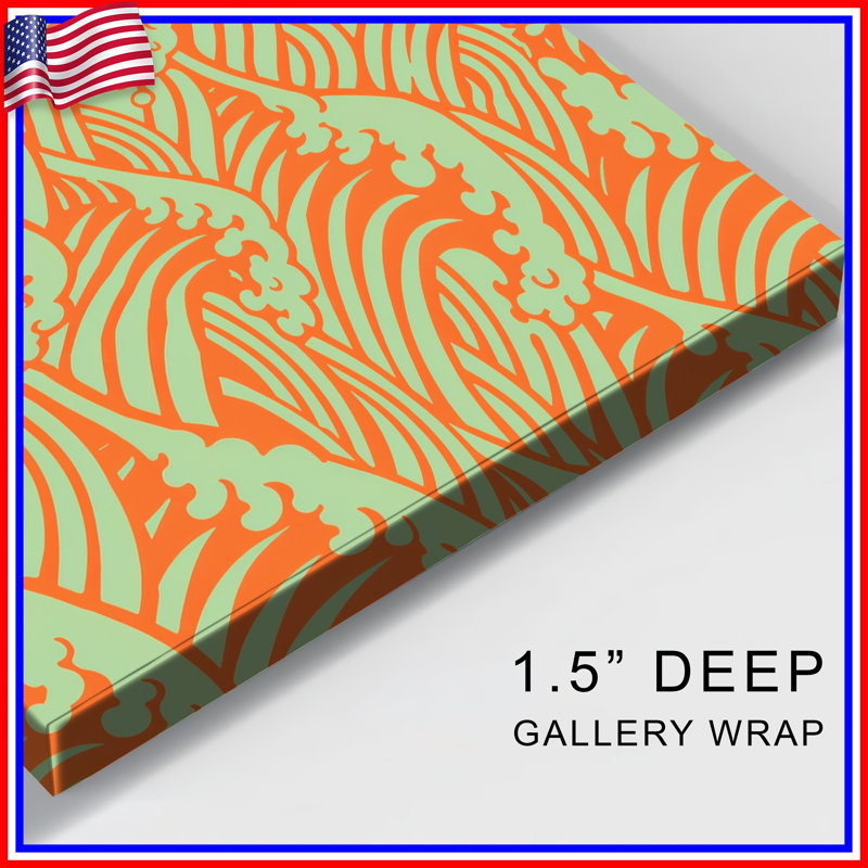 Toile tendue orange sur toile orange en plusieurs tailles, 12 x 12 inches