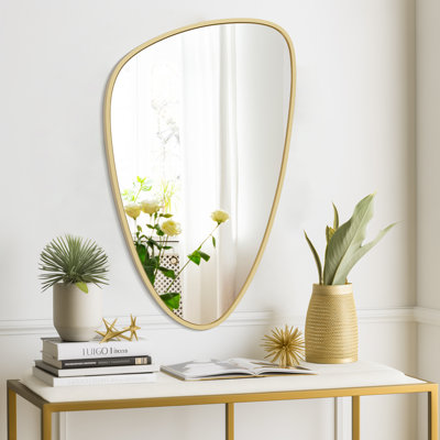 Mateus Irregular Aluminum Framed Tempered Glass Wall Mirror
