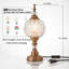Lampe de table rétro en verre embossé