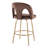 Ava Upholstered 26" Contemporary Fixed-Height Counter Stool With Swivel In Metal And With Round Metal Footrest By Lumisource - Set Of 2-113645461-113645466