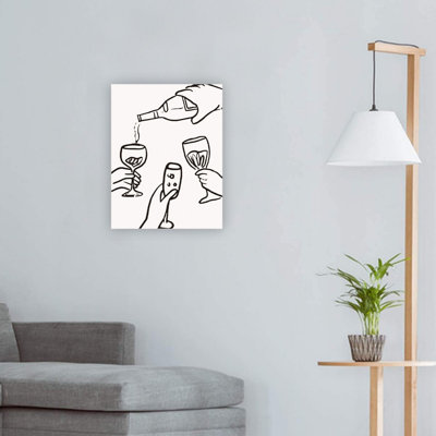 Toile blanche de qualité supérieure, art mural 24 x 18 po, décoration pour salon, chambre à coucher