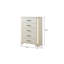 Commode beige à 5 tiroirs Devien