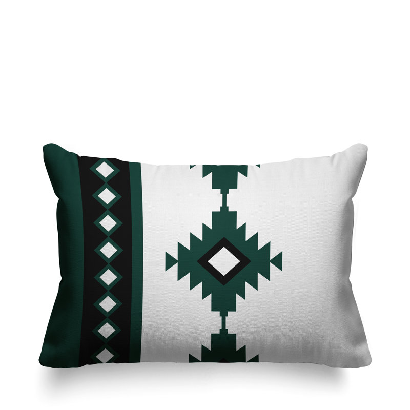 Coussin intérieur / extérieur Carlos Southwestern, Émeraude
