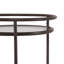 Chariot-bar rond avec tablettes en verre