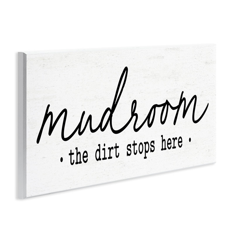 Plaque murale Mudroom Script Dirt Stops Here