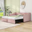 Lit de jour simple en velours avec couchette et lattes Hokulani-1042154749