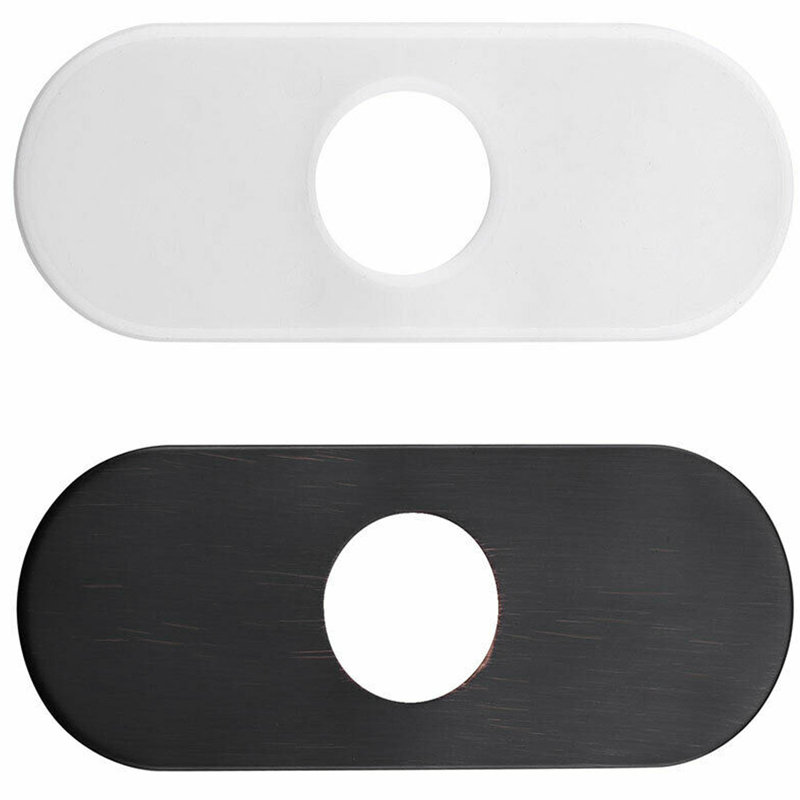Novatto 6-Inch Bathroom Faucet Deck Plate, Brushed Nickel, Oil Rubbed Bronze