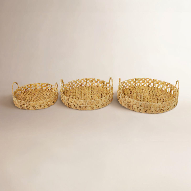 Chriselda Wicker Tray - Set of 3