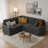 Brynli 80" Pull Out Convertible Sleeper Sectional Sofa With Storage Chaise-228409021