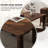 Solid Wood Elm Wood brown Dining Table-108051584