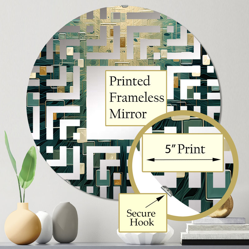 Idellar - Miroir mural carré, 31,4 po x 31,4 po