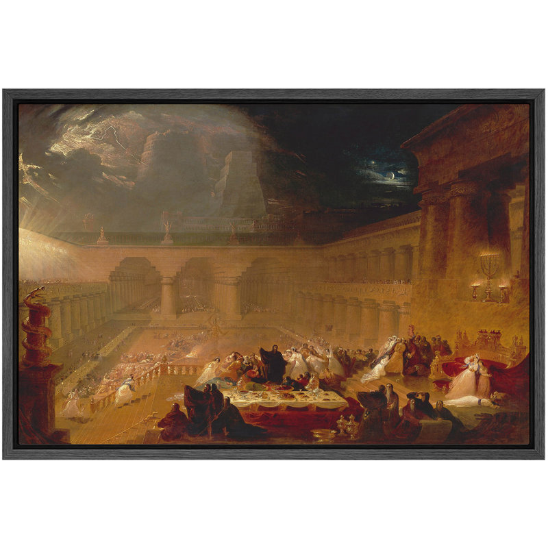 Biblical Banquet Scene, Cadre flottant noir, H 24 po x l 36 po