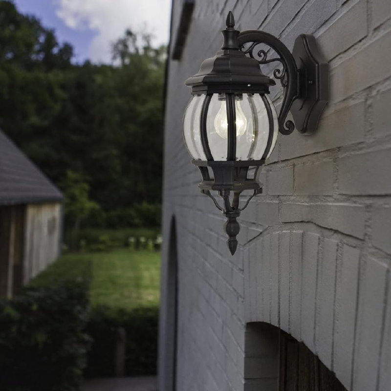 Matte Black 45cm H Outdoor Wall Lantern