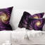 Coussin lombaire à fleur d’art digitale mauve