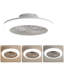 Ventilateur de plafond fermé de 18 pouces avec lumière et télécommande, ventilateur encastré moderne à profil bas sans pales pour la salle à manger de la cuisine de la chambre à coucher