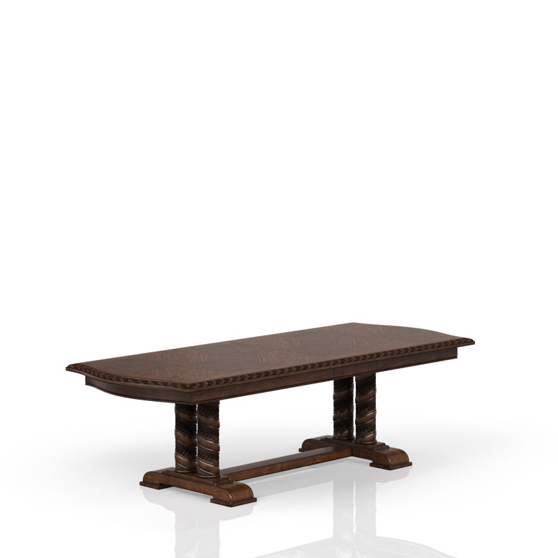 Beaune Poplar Solid Wood Trestle Dining Table
