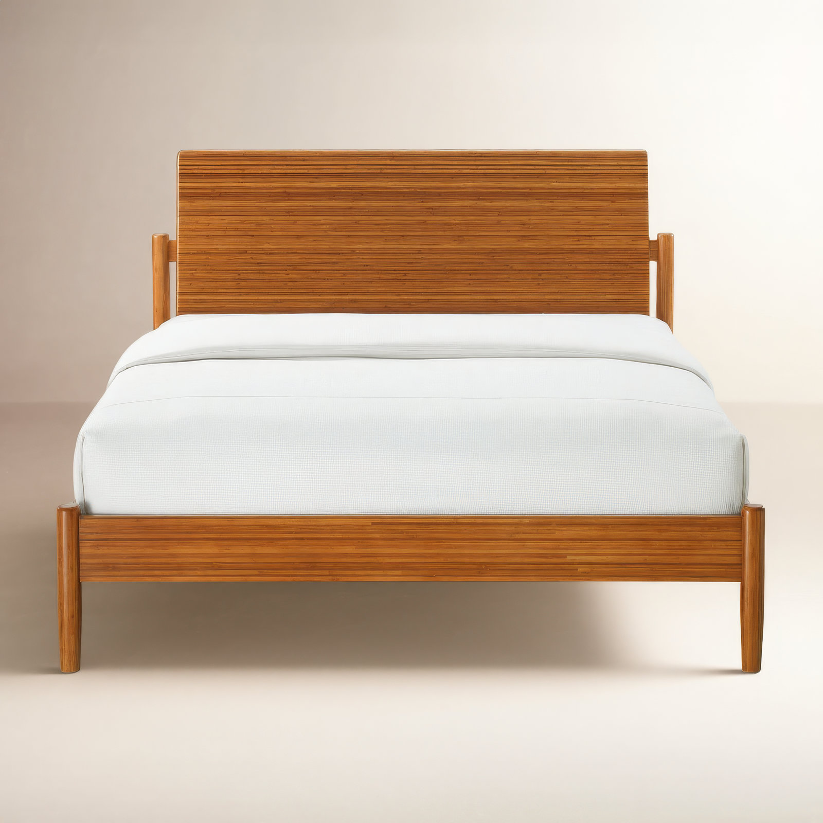 Benji Solid Wood Bed, Queen, Amber