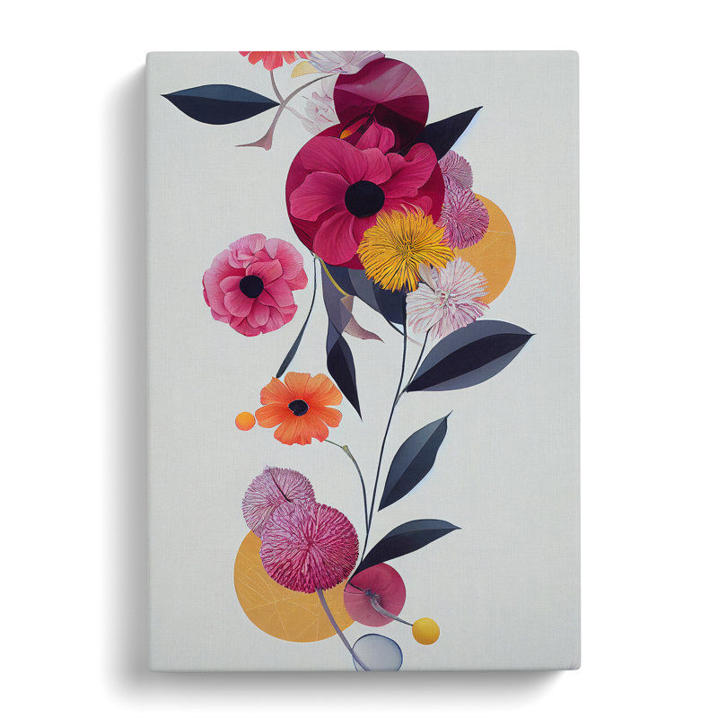 The Eccentric Flowers - Wrapped Canvas Print, 76cm H x 50cm W x 3cm D