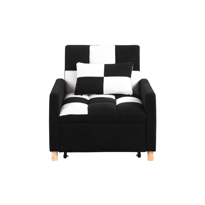 Kayari Recliner, Black/White 100% Polyester
