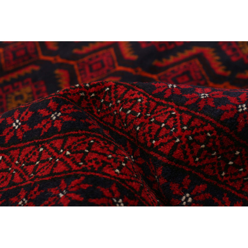Tapis rouge en laine New Age One-of-a-Kind Rectangle 3 pi 11 po x 6 pi 2 po
