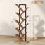 HOMCOM Tree Bookshelf Industrial Bookcase Steel Frame-94521723-78942925
