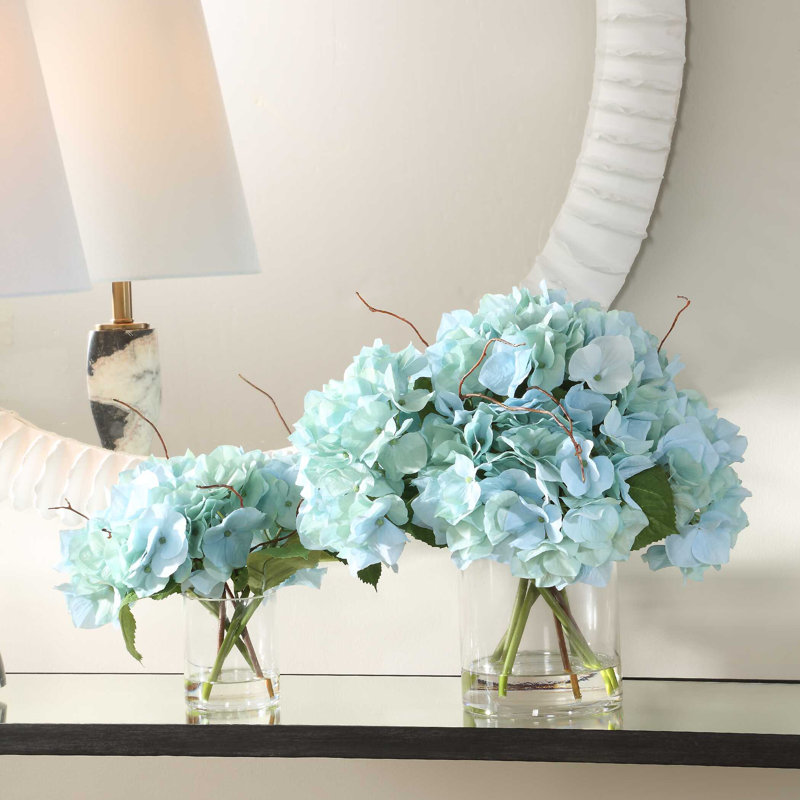 Uttermost Tranquil Blooms In Glass Vases Set/2