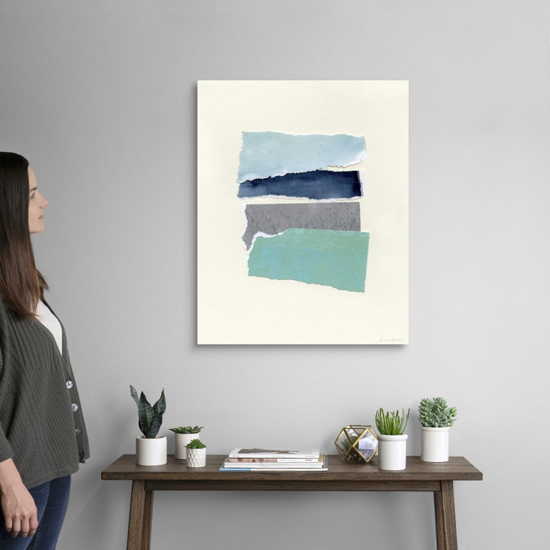 «Seaside Color Study IV» par Emma Caroline - reproduction d'art, H 30 po x l 24 po x P 1,25 po, Toile tendue