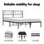 Meryah 12" Metal Bed Frame with Headboard No Mattress-1805999797