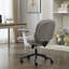 Chaise de bureau à pieds croisés avec accoudoirs rabattables, roues pivotantes et hauteur réglable-1545021992-1545021995