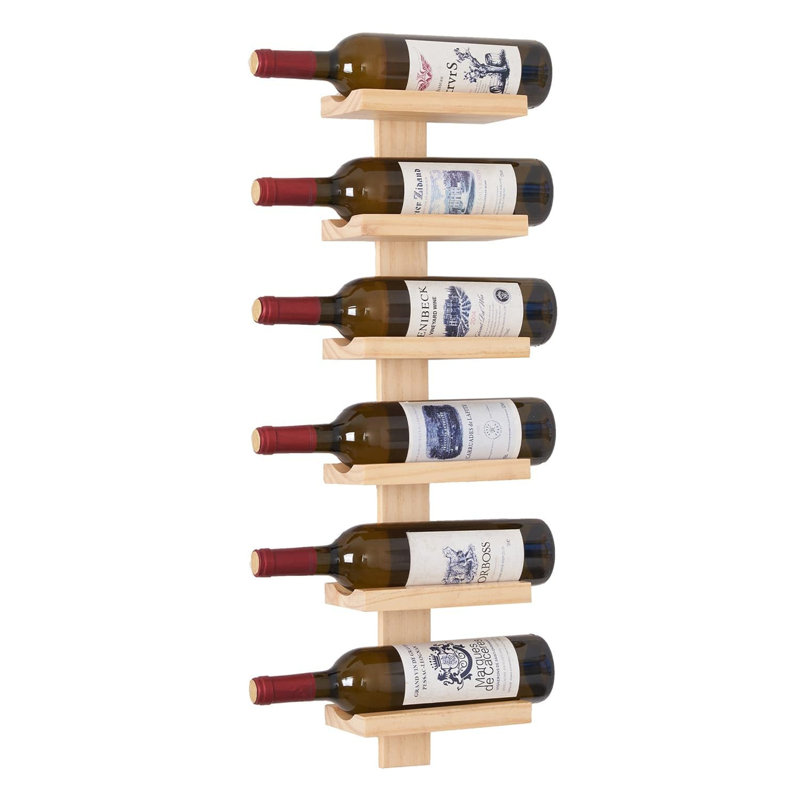 Open Shelving Wine Bottle Rack Brown
