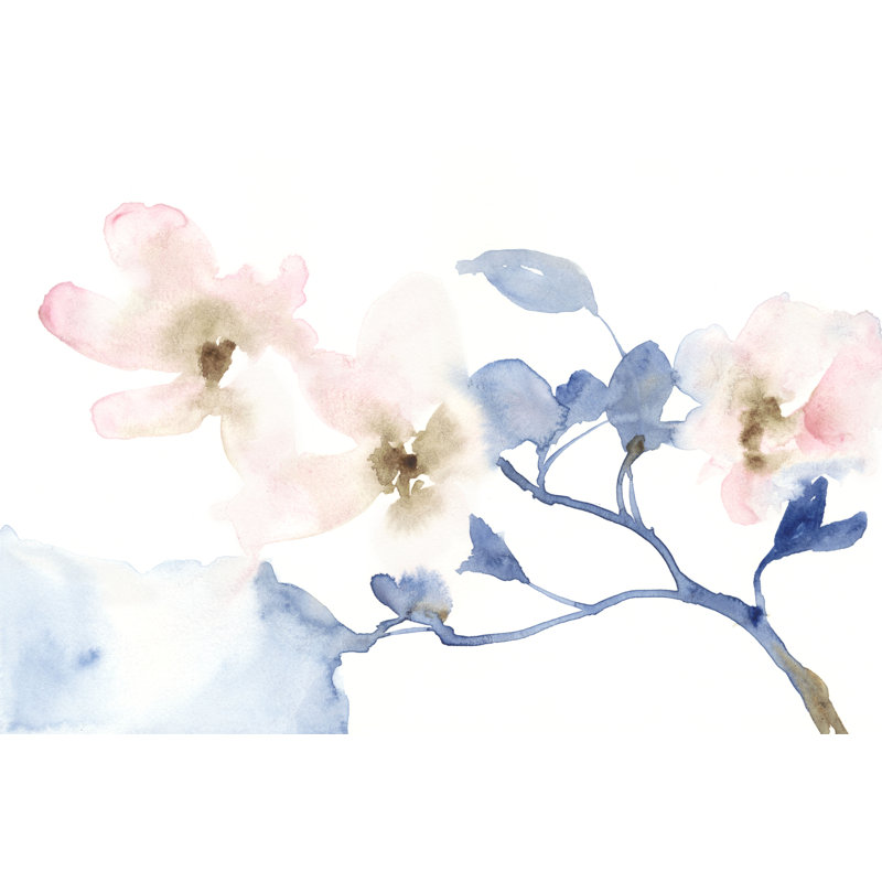 Cherry Blossom Light I by Jennifer Goldberger - Painting, Black Floater Framed, 61 cm H x 91 cm W
