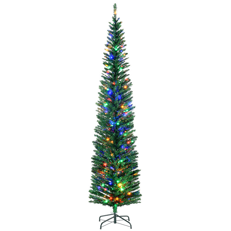 7.38' H Lighted Artificial Spruce Christmas Tree