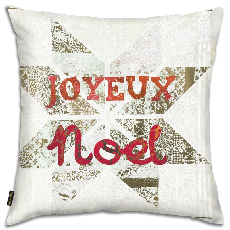 Star Noel Throw Pillow, Red