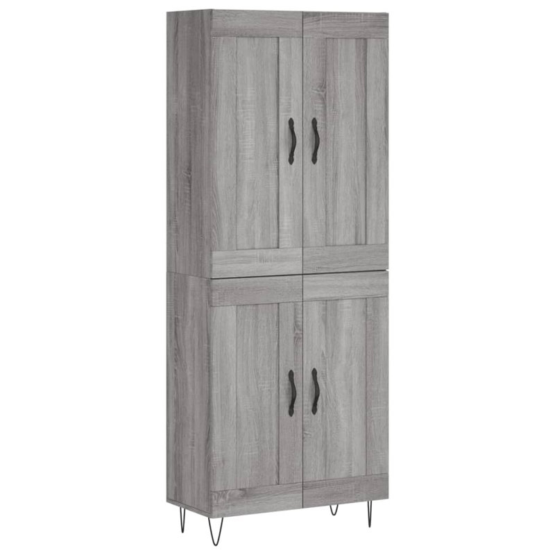 Burinskiy 69.5 cm W Highboard, Grey Sonoma