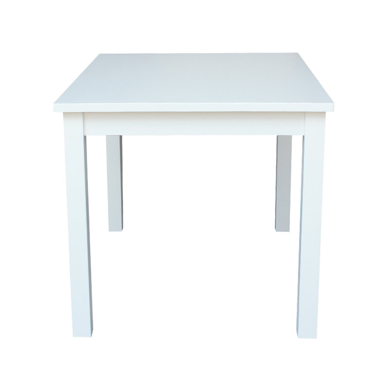 Dmitry Kids Solid Wood Rectangular Play Or Activity Table, White
