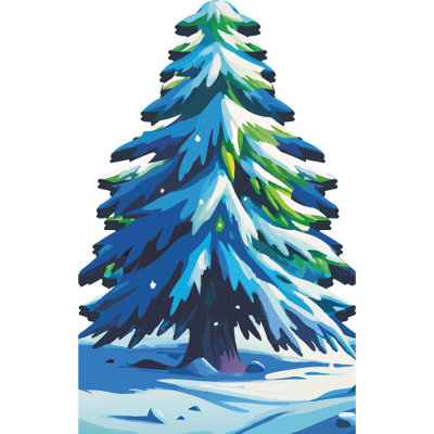 SP13173, Noël, vacances, hiver, épinette des neiges, découpage en carton, debout, debout