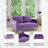 Bellago 55" Pre-Assembled Upholstered Velvet Loveseat with Modern Gold Frame-1896464559