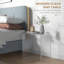 Table basse rectangulaire 21 po en acrylique transparent, table d'appoint moderne cascade de 15 mm d'épaisseur