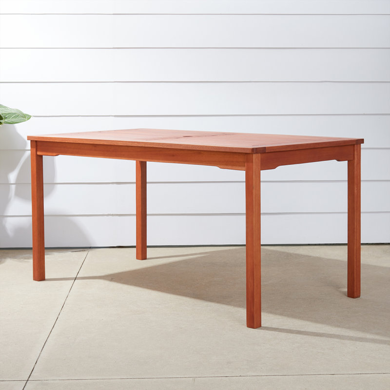 Stuckey Wood Patio Dining Set With Folding Chairs, 4