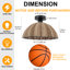 Plafonnier semi-encastré 1 lumière Boho Rattan