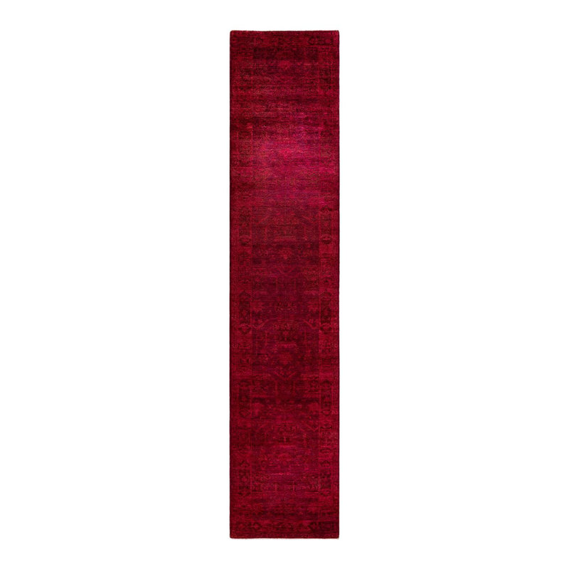 Tapis unique rouge 3 pi 4 po x 15 pi 8 po Zamyah