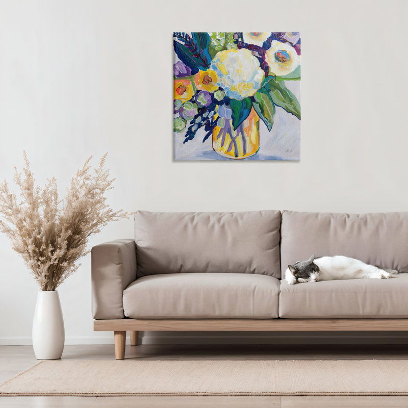 «My Flame Abstract Bouquet Canvas», conception par Jeanette Vertentes, H 24 po x l 24 po
