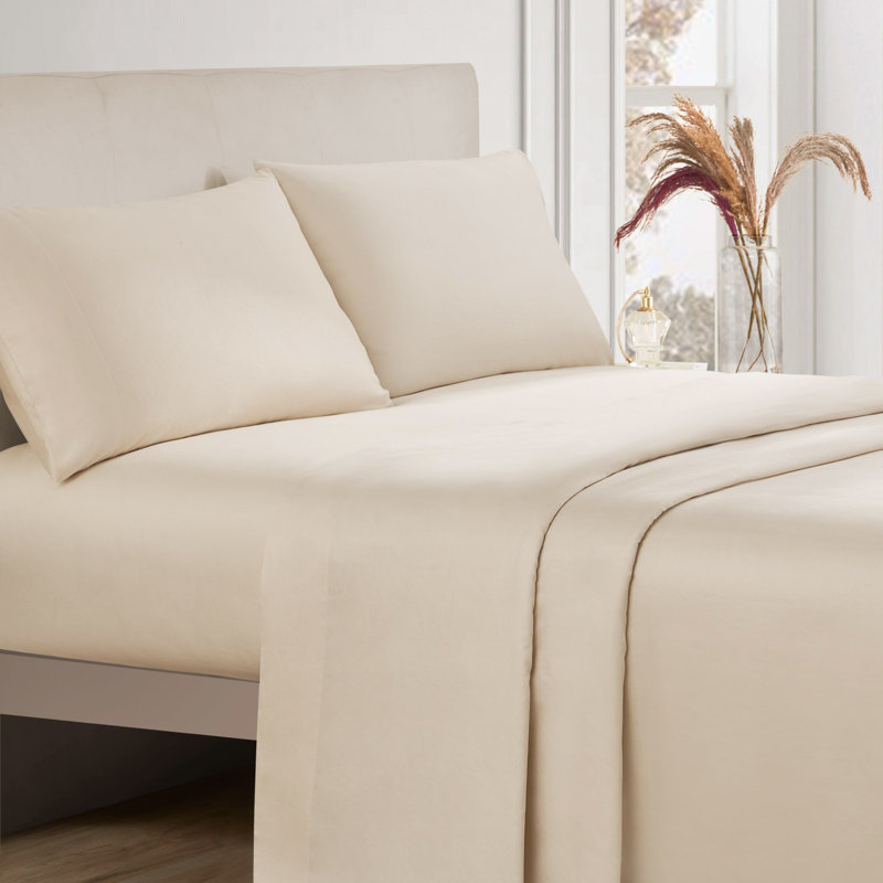 The Sheet Lab Cloud Embrace Sheet Sets, Queen Sheet Set with 2 Pillowcases, Beige